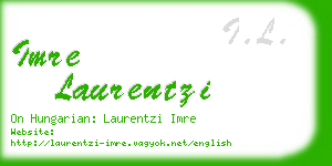 imre laurentzi business card